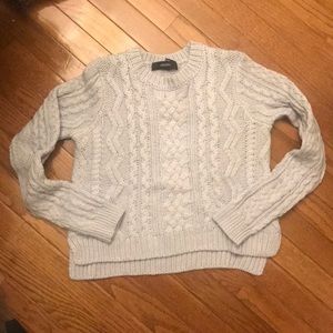 F21 Purple Cable Knit Sweater
